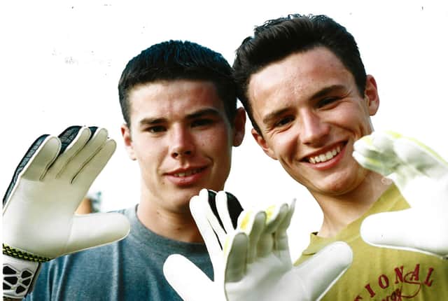 Brothers Aaron and Darryl Flahavan. Now the next generation of goalkeeper has made his professional debut - Aaron.