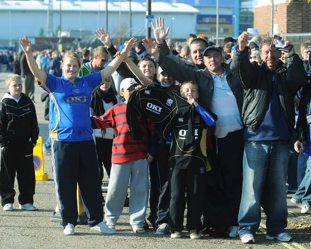 Pompey fans queue for tickets for the Blues' home game against Vitoria Guimaraes in the 2008 Uefa Cup.