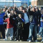 Pompey fans queue for tickets for the Blues' home game against Vitoria Guimaraes in the 2008 Uefa Cup.