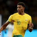 Pompey striker Kusini Yengi  is celebrating his full international bow with Australia. Pic: Getty Images