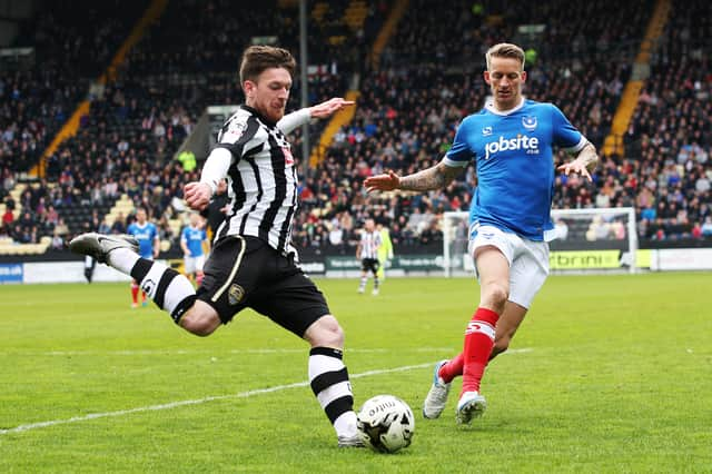 Carl Baker was signed from MK Dons in the summer of 2016 as Paul Cook assembled a title-winning team. Picture: Joe Pepler