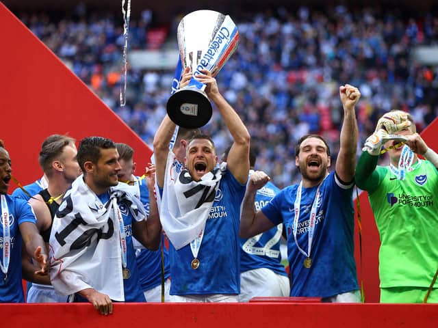 Former Pompey defender Lee Brown could be set for a Fratton return after the Blues were paired with AFC Wimbledon in the Bristol Street Motors Trophy. Pic: Getty. 