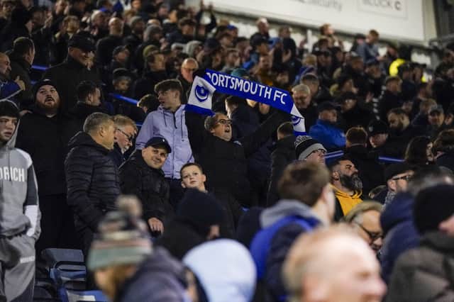The Fratton faithful produced a powerful late performance to lift spirits. Picture: Jason Brown/ProSportsImages