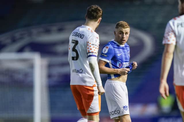 Joe Morrell receives his marching orders against Blackpool. Picture: Jason Brown/ProSportsImages