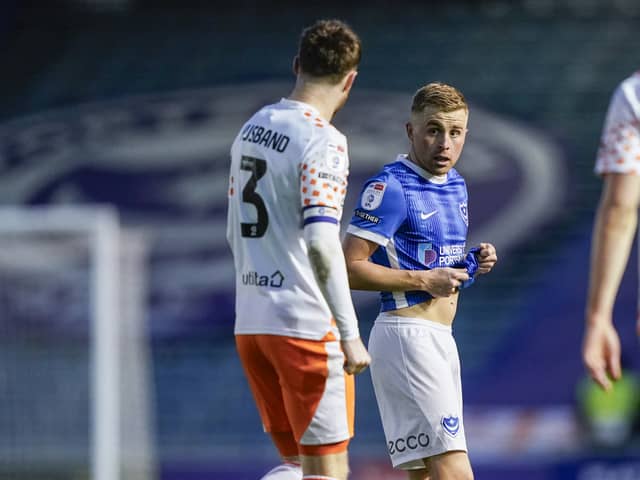 Joe Morrell receives his marching orders against Blackpool. Picture: Jason Brown/ProSportsImages