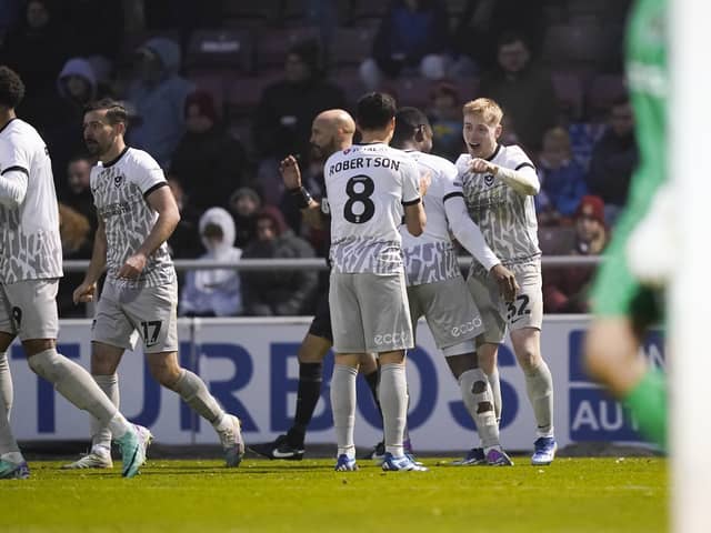 Paddy Lane scored twice as Pompey beat Northampton 3-0