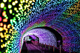 Part of the light trail at Warwick Castle