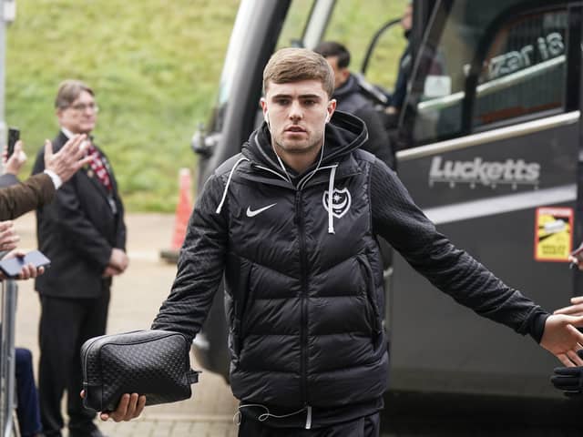 Zak Swanson has been out of action for Pompey since December. His status for the match against Cambridge United has been revealed. (Image: Pro Sport Images)