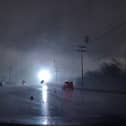 Cameron McNeil drove his car through a tornado in Clarksville, Tennessee on Saturday Picture: Cameron McNeil / SWNS 