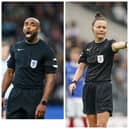 Officials Sam Allison, left, and Rebecca Welch, right, are blazing a trail with their Premier League appointments - but their impacts with Pompey weren't so positive.