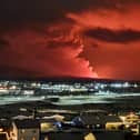 The volcano near the Icelandic town of Grindavik has erupted after weeks of anticipation which saw residents evacuate from nearby villages. (Credit: AFP via Getty Images)
