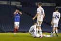 Pompey midfielder Terry Devlin had a night to forget against AFC Wimbledon. Pic: Jason Brown/ProSportsImages