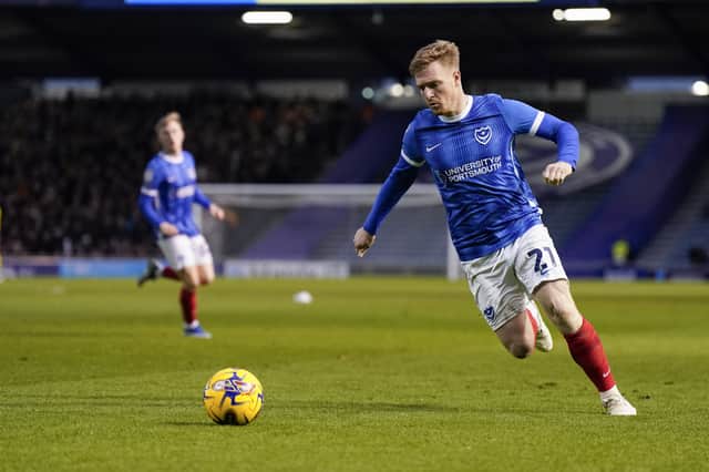 Jack Sparkes felt Fleetwood were 'there for the taking' on a disappointing afternoon for Pompey. Picture: Jason Brown/ProSportsImages