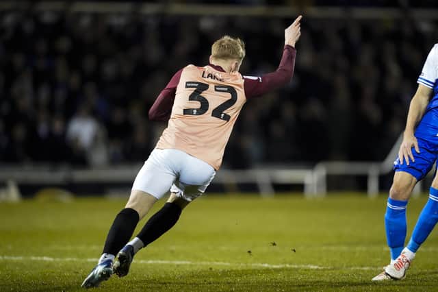 Paddy Lane celebrates his leveller against Bristol Rovers. Picture: Jason Brown/ProSportsImages