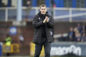 New Bristol Rovers boss Matt Taylor celebrates his win over Pompey. Pic: Jason Brown/ProSportsImages