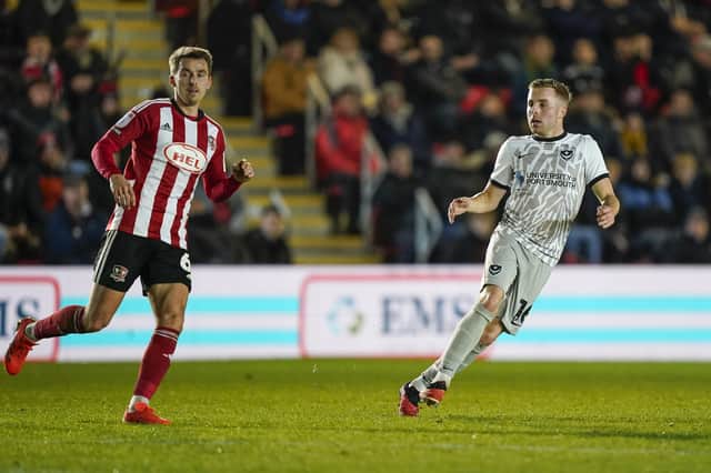 Joe Morrell has been recalled to Pompey's side for the visit of Stevenage. Picture: Jason Brown/ProSportsImages
