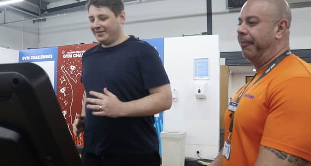 David George running on a treadmill at Horizon Havant. (Picture: Habibur Rahman)