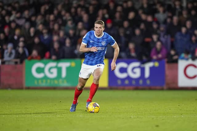 Conor Shaughnessy's unfortunate  mistake gifted Cheltenham their winner against Pompey. Picture: Jason Brown/ProSportsImages