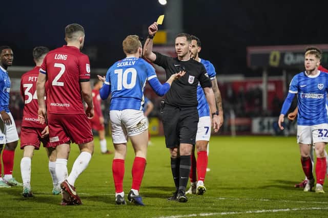 Anthony Scully was shown a yellow card for alleged diving against Cheltenham. Picture: Jason Brown/ProSportsImages