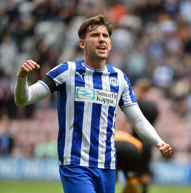 Pompey have been linked with Wigan forward Callum Lang. Picture: Bernard Platt @plattyphoto