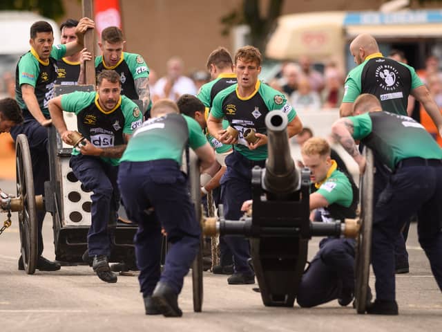 The open day at HMS Collingwood features family fun and the popular Field Gun Competition