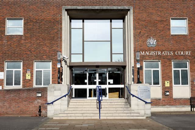 Duane Gooding 43, of Brockhurst Road, Gosport, pleaded guilty to attacking an emergency worker and other offences at Portsmouth Magistrates' Court. Picture: Chris Moorhouse.