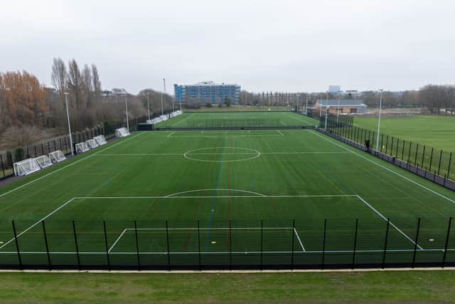 The new football hub will have two new all-weather pitches. Picture: Marcin Jedrysiak