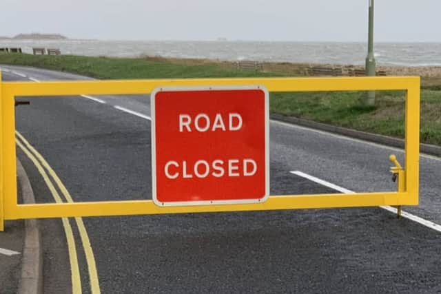 Stokes Bay Road in Gosport will be closed due to Storm Isha. Picture: Gosport Borough Council.