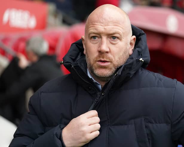 Fleetwood Town boss Charlie Adam against Pompey. Pic: PA
