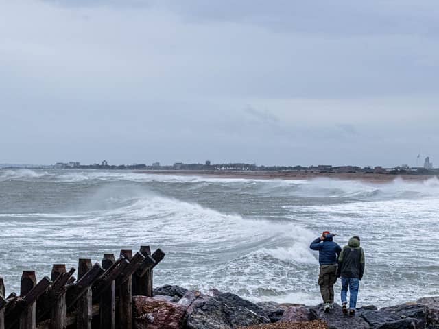 Power cuts are being reported across Hayling Island in the wake of Storm Isha. Pictured is when Storm Ciaran hit the island. Picture: Habibur Rahman.
