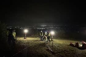 Three people were rescued from a cliff ledge by firefighters in Paulsgrove this morning (January 21). Picture: Cosham Fire Station.