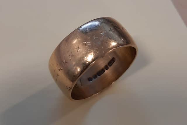 This wedding ring was found in the Gosport area and handed into police. Picture: Gosport Police.