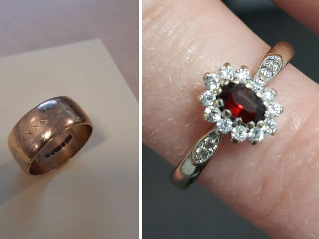 Two lost rings with "irreplaceable sentimental value" have been handed into police after being found in the Gosport area. Picture: Gosport Police.