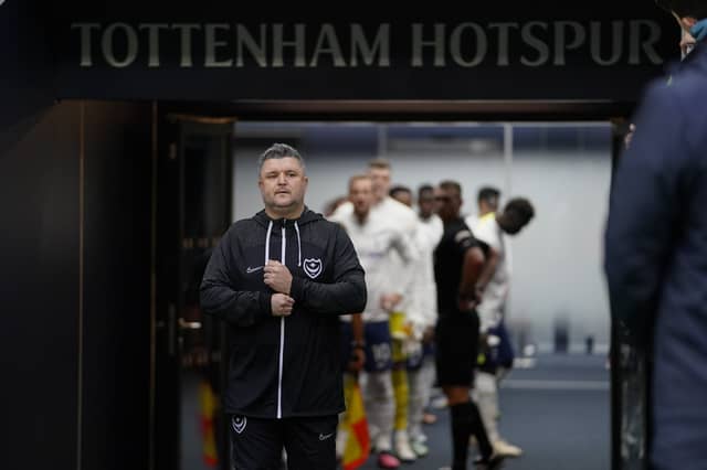 Simon Bassey was Pompey's caretaker boss for their FA Cup trip to Spurs in January 2023. Picture: Jason Brown/ProSportsImages
