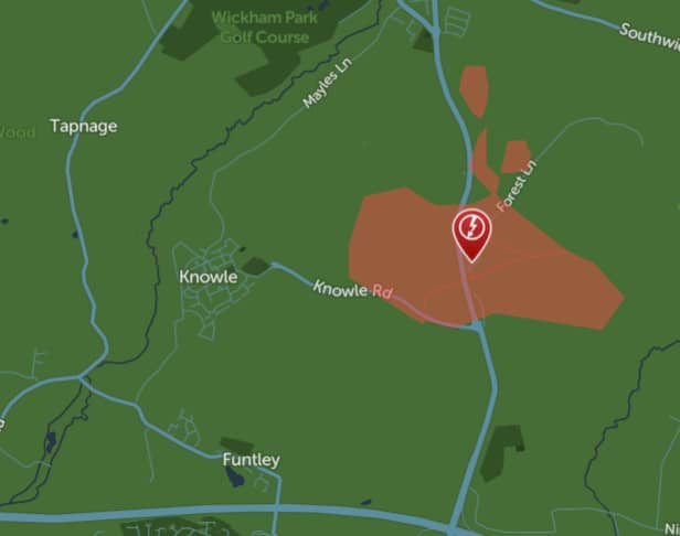 22 homes in Fareham have been affected by a power outage in the area. 