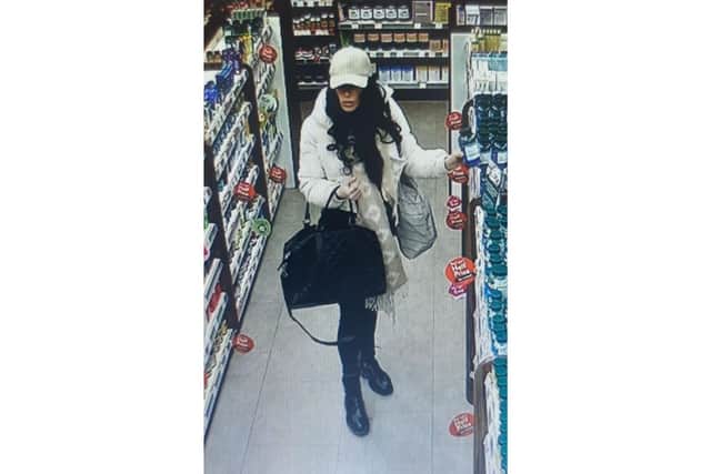 Police want to speak to this woman in connection with a shoplifting incident in Whiteley