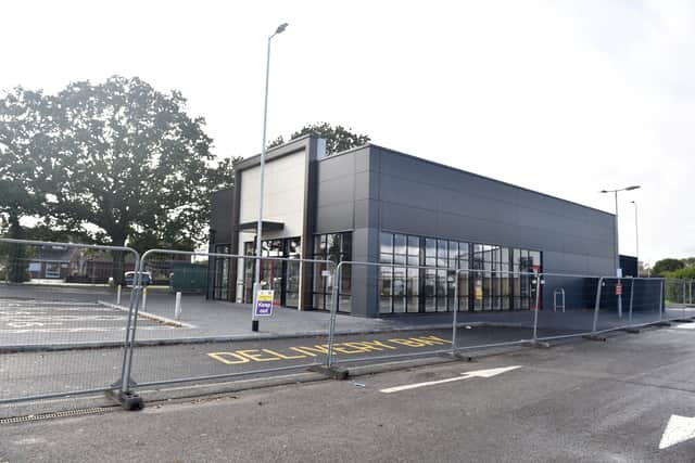 The site at Fareham Trade Park off Lederle Lane, Gosport, where Tim Hortons is being built. Picture: Sarah Standing (311023-342)