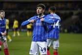 Callum Lang produced a wonderful finish on his Pompey debut against Oxford United. Picture: Jason Brown