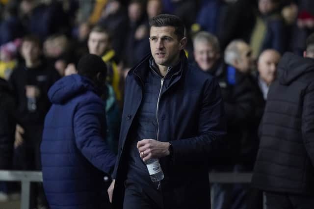 John Mousinho criticised Pompey's defending at the death in their 2-2 draw at Oxford United. Picture: Jason Brown/ProSportsImages