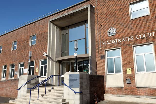 Judge Gee, 36, of no fixed abode, was sentenced to 40 weeks in prison for various offences at Portsmouth Magistrates’ Court. Picture: Chris Moorhouse