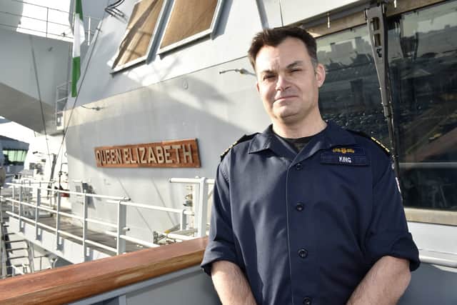 Pictured is: Captain William King OBE Royal Navy.Picture: Sarah Standing (010224-6112)