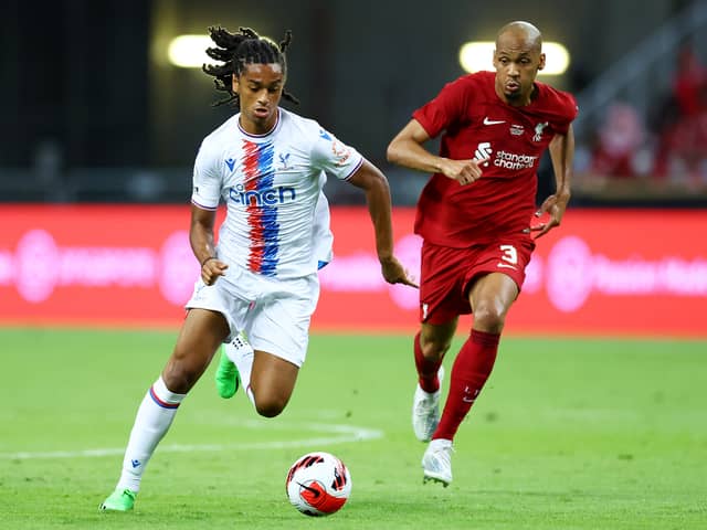 Jadan Raymond in pre-season action for Crystal Palace against Liverpool in 2022