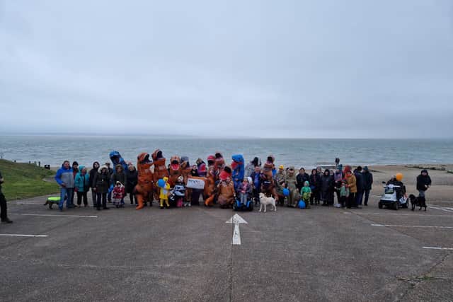 Graeme Lloyd and Tommy Russell completed their 15,000 steps a day challenge throughout January. They were joined by supporters for the last mile.