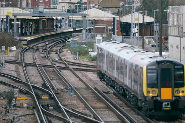 A landslip between Hedge End and Botley is blocking lines, with the Portsmouth to London service facing delays. Picture: Andrew Matthews/PA Wire