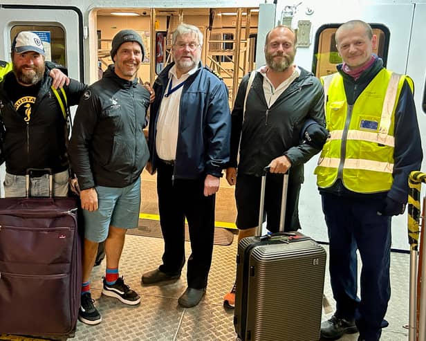 Mermaid Atlantic rowers heading home after completing The World's Toughest Row. 