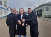PC Akass and PCSO Natalie were patrolling the Historic Dockyard and met John Altman who played Nick Cotton in EastEnders.

Picture: Portsmouth Police