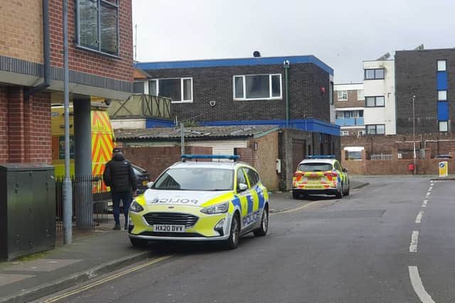 Bedford Street where a woman was found dead. Pic: Hab Rahman