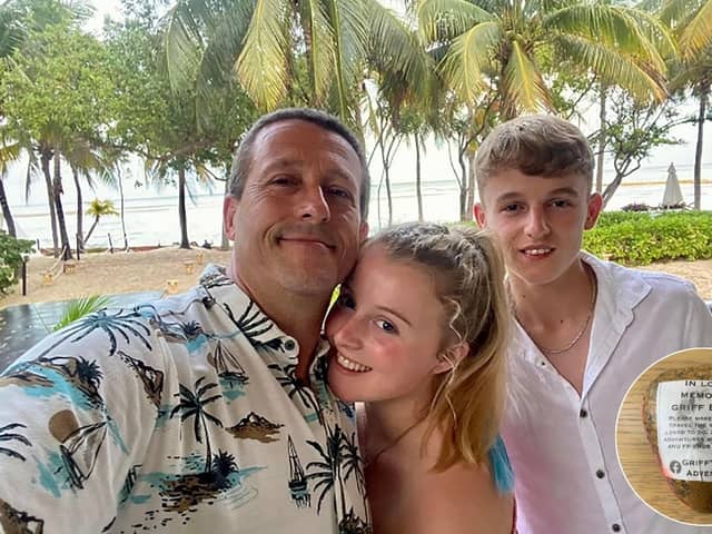Izzy Barnes, 18, and her 15-year-old brother Nathan Barnes started Griff’s Last Adventure in memory of Griff Barnes, who died aged 54 from an aortic aneurysm in July 2023.