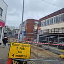 Charlotte Street in Portsmouth City Centre has been shut for workers to create a brand new bus gate.