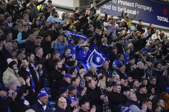 The Pompey fans know how to get behind their team